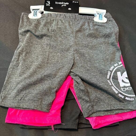 NWT 3-Pack Bebe Girls Shorts Size M - Picture 1 of 2